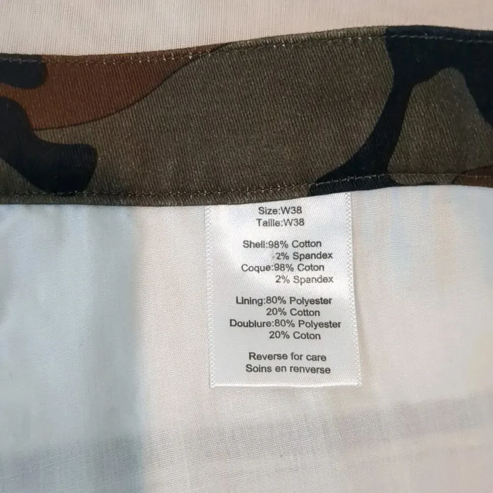 Paisley & Gray Mens 38 Slim Fit Casual Shorts Camo Butterfly Print Resortware